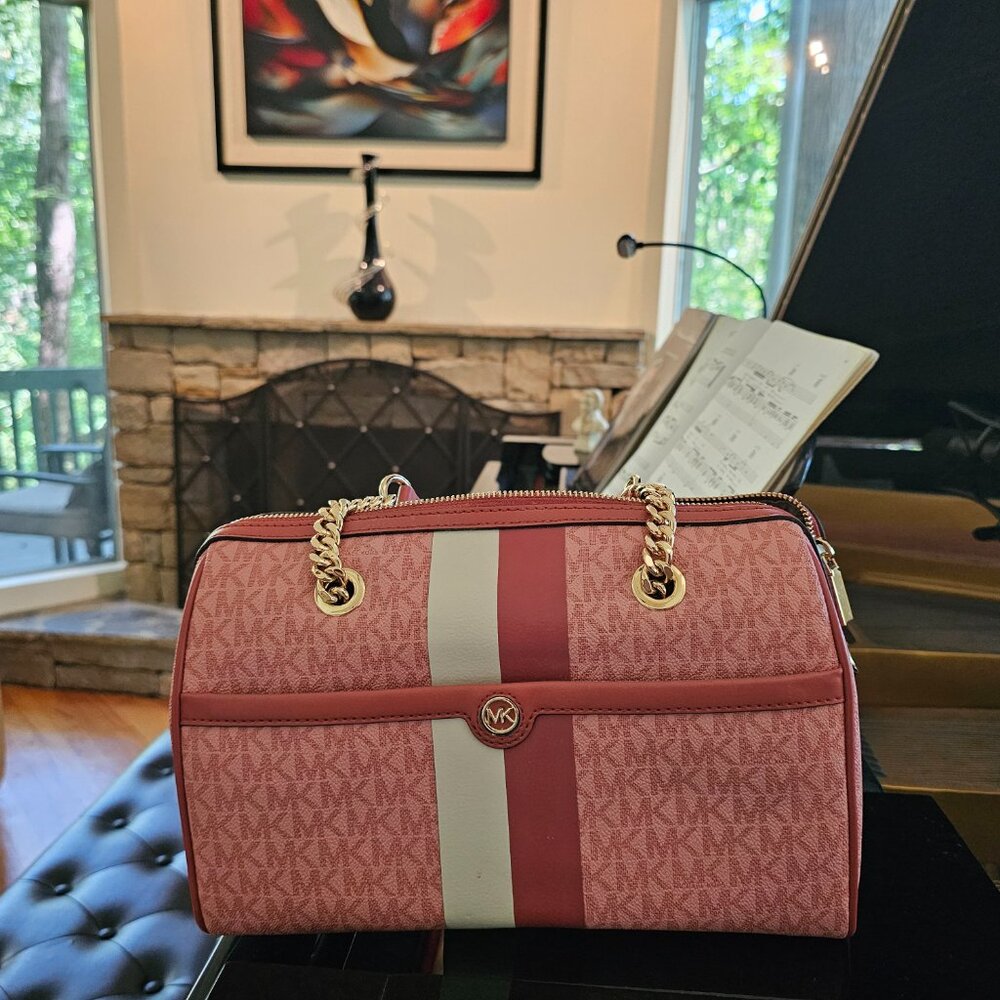 Michael Kors Bedford Signature Satchel (Rare) - Picture 9 of 13